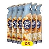 Ambi Pur Deodorante Ambiente Spray, Confezione da 6 Deodoranti, Fragranza Lenor Oro e Fiori di Vaniglia, Combatte Gli Odori In Qualsiasi Stanza Della Casa