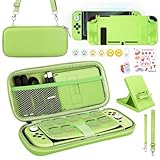 Younik Pacchetto Accessori Switch, kit Accessori 17 in 1 per Ragazze Include Custodia per Switch, Supporto Regolabile, Custodia Protettiva per Console Switch e J-Con (Verde)