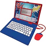 Lexibook, Spider-Man, Portatile educativo e bilingue Italiano/Inglese, Giocattolo con 124 attività per Imparare, Giochi e Musica, Blu/Rosso, JC598SPi5