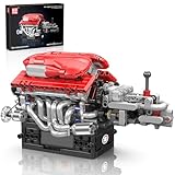 Mould King 10226 Technik V12 - Kit di costruzione per motore per auto, con motore di simulazione (863 pezzi)