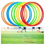OISE ART STORE Trade Shop - Set 12 Pz Cerchi Piatti Colorati per Fitness Esercizi di Coordinazione da 50cm