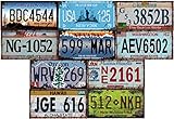 - Lotto di 10 targhe automobilistiche USA in Metallo - con Effetto Invecchiato - repliche di autentiche targhe Americane (Old1 + Old2)