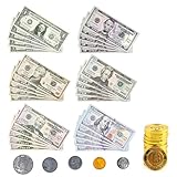 YUZNA 120 Pezzi Prop Money Dollari Americani - Copy - Dollari Finti Dimensioni Reali - Banconote Finte Soldi Finti per Bambini Giocare Decorazioni per Le Vacanze(20 x1$,5$, 10$,20$, 50$,100$)