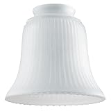 Westinghouse Lighting 81066 – Paralume a campana di vetro smerigliato costolato, Bianco, 11.4 x 12 x 12 cm