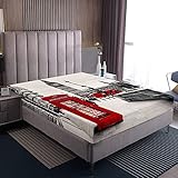 London Lenzuolo con angoli in 100% microfibra traspirante famoso in tutto il mondo cabina telefonica The Big Ben Only Lenzuolo senza federe Lenzuolo con angoli di lusso per letto singolo (90 x 190 cm)