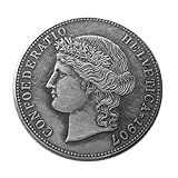 WLZQELVCF Moneta commemorativa Replica da 5 franchi svizzeri 1888-1916, 1907