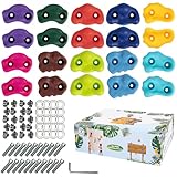 RUACDIQ Arrampicata per Bambini, Prese Arrampicata con Viti di Fissaggio per Torre da Gioco, appigli da Arrampicata per Regali di Natale e di Compleanno, 10 Colori (20)