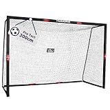 HUDORA Porta da Calcio Pro Tect - Grande per Bambini e Adulti, Rivestita in Gommapiuma Con Rete, da Esterno di Qualità Con Protezione Antiurto