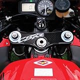 labelbike - Adesivo con licenza ufficiale Honda Protezione in resina gel 3D per piastra sterzo forcella moto Honda CBR 900 RR 2000-2003 - Logo CBR Honda Bianco