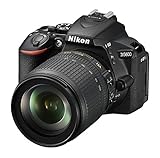 Nikon D5500 + Nikkor 18-105 VR Fotocamera Reflex Digitale, 24,2 Megapixel, LCD Touchscreen Regolabile, Wi-Fi Incorporato, Nero [Versione EU]