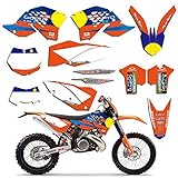 ENARUI Adesivi Grafiche Compatibili con 2007-2010 KTM 450 250 125 200 300 350 500 525 SX SXF e 2008-2011 KTM exc exc-f xcw