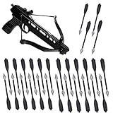 fUfIzU Frecce per Balestra in Alluminio per Tiro con L'Arco da 6,7 Pollici con Bulloni Ad Alto Impatto Frecce Corte per Balestra da Caccia da 50 Libbre-80 Libbre per Frecce, Senza Balestra,Nero,12