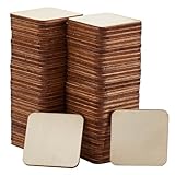 DELORIGIN 200 Tavole in Legno Naturale 3x3 cm - Dischi Vuoti per Fai Da Te, Decorazioni di Nozze e Natalizie, Modello e Arte Artigianale