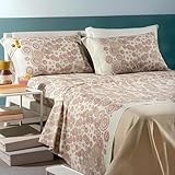 Completo Lenzuola Una Piazza e Mezza con due federe in Cotone Art. Dea (Corallo)