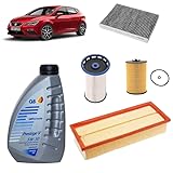 Kit tagliando 4 filtri + 5L olio Q8 5W-30 per Seat Leon 5F 2.0 TDI 2012-2019