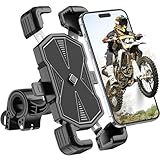 Estralia Porta Cellulare Moto, Portacellulare Bici Antivibrazione, Porta Telefono Manubrio Moto e Bici Ruotabile a 360 Supporto Telefono Staccabile Adatto per Cellulare da 5.5''-7.0''
