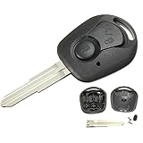 Guscio Chiave Telecomando Compatibile con Ssangyong Actyon Kyron Rexton Cover Scocca Ricambio 2 Tasti Riparazione Sostituzione Lama Vergine