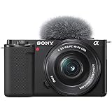 Sony ZV-E10 Fotocamera per vlogging con obiettivo 16-50 mm (APS-C) – Video 4K, display orientabile, autofocus in tempo reale, leggera e ideale per vlogger e principianti