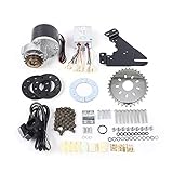 Haoxuesen Kit di conversione per bicicletta elettrica, 350 W, motore a spazzola con ruota libera, per biciclette, station wagon, mountain bike e piccoli tricicli elettrici (24 V)