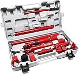 Kit Pressa Martinetto idraulico per Carrozzerie Portata 10Ton Riparazione Telaio Sollevatore Idraulico Pompa per Riparazione Auto Kit di Riparazione Carrozzeria