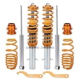 maXpeedingrods 4X Kit Coilovers Assettata Ammortizzatori Coilover Sospensioni Altezza Regolabile per Volkswagen Golf 4 per Seat Leon per New Beetle