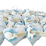 Bomboniere cuori con gessetto profumato e frasi dedicate ai bimbi battesimo o nascita