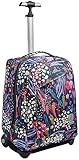 Trolley Invicta, Abstract Jungle, Blu, 2 in 1 con Spallacci per uso Zaino