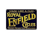 EpochSign Royal Enfield Cycles England Vintage Retro Tin Signsign 20,3 x 30,5 cm