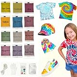 KARLOR Tie Dye Kit, 12 colori per tessuti batik, set di colori per tessuti fai da te, in tessuto per camicie, magliette con cappuccio, per adulti e bambini, progetti fatti a mano (senza bottiglia)