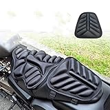 Cuscino per Sella Moto per Harley Davidson V Rod 2015-2020, Cuscino Gonfiabile per Sedile Antiurto Antiscivolo, Nero 28 x 21cm, Rear Seat Cushion