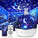 One Fire Proiettore Stelle Soffitto Bambini, 15 Films Luce Notturna Bambini, Bluetooth Musica 360° Lampada Proiettore Bambini, USB Ricaricabile Proiettore Soffitto Regalo Bambini Decorazioni Camera