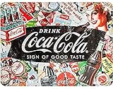 Nostalgic-Art Targa Vintage Coca-Cola – Collage – Idea regalo per amanti della Coca, in metallo, Design retro per decorazione, 15 x 20 cm, (26227)