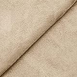 DESHOME Alessia - Tessuto al metro scamosciato in Microfibra Idrorepellente Stoffa per tappezzeria divani, cuscini, complementi d'arredo (Avorio, 1 metro)