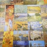 ZPPLD - 30 cartoline artistiche con famosi dipinti, cartoline vintage, con paesaggi, per amici e compagni di classe (Van Gogh)