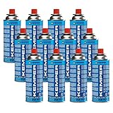 KEMPER - Confezione da 12 bombole di gas Cartuccia gas 220g butano UN2037 - Caramella per apparecchi a gas