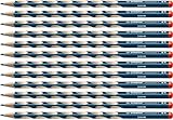 STABILO EASYgraph S - Matita Ergonomica triangolare Sottile - per Destrimani - Petrolio - Confezione da 12 - Gradazione HB