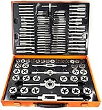 Kit set maschi e filiere 110 pz in acciaio al tungsteno M2-M18 ***** Attualmente disponibile solo con VALIGETTA in PLASTICA *****