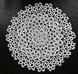 centrino modello chiacchierino varie misure colore bianco ecrù introvabile (6 pollici=13 centimetri, Bianco)