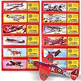 HONGECB Aeroplani Polistirolo Set, Lancio A Mano Aereo, Alianti Misti Confezionati Singolarmente Set, Aeroplani in Polistirolo, Aerei Motivi Diversi Aliante, Aeromodello Aliante per Bambini, 24 Pezzi