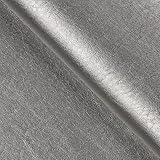 Mondo Tessuti - Similpelle Venduta Al Metro - Ecopelle Alta Qualità - Similpelle Cruelty Free - Altezza 150cm - Ideale per Fai da Te, Hobbistica e tanto altro (±2cm)(Al Metro, Argento)