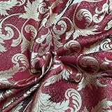 Tappezzeria in Stoffa Raso Damascato Laminato a Metraggio H 280 cm, Ideale per Divano, Tende, Tovaglie, Cuscini e Copriletto - Venduta a Taglio Unico e Perfetta per Arredamento Casa e Foderare Mobili