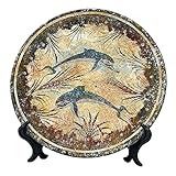 Minoan Delphins Knossos - Piatto in ceramica greca antica decorazione per la casa