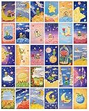 TuYines Set di 30 cartoline vintage, cartoline motivazionali, frasi e citazioni, cartoline retrò sul tema amore, amicizia, cartolina per bambini