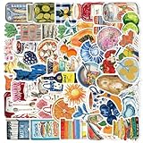 XINGLIDA Set 50 Adesivi Mediterranei Elegantemente Decorativi Durabilità Arte Impermeabile per Riviste Dispositivi Tecnici Decalcomanie Impermeabili Facili da Staccare.