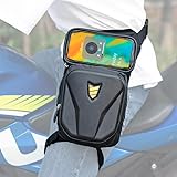 ZKSJFU Marsupio Gamba Moto per Suzuki GSX R 125 2017-2023, Borsello Gamba Moto con Finestra Touch – Marsupio Tattico Impermeabile Tracolla Regolabile