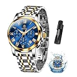 Taxau Orologi multifunzione per uomini in acciaio inox vestito da uomo cronografo orologi quadrante romano orologi di lusso business orologi da polso impermeabile luminoso con data regalo per uomini