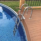 GLZXMQBP Scaletta Bagno Scaletta Piscina Barca Pieghevole, Acciaio Inox Ponte Yacht con Gradini Antiscivolo, Corrimano E Ampio Pedale Scala 4 Carico 150Kg