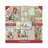 STAMPERIA SBBS01 blocco di carta 10 fogli 20.3 x 20.3 (8" x 8") Double face Alice, Multicolore