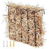VEVOR Mangiatoia per Fieno per Bestiame 109,1 L Rastrelliera per Fieno in Acciaio Resistente per Capre, Rastrelliera per Fieno Montata a Parete per Cavalli in Allevamenti di Bestiame Interno Esterno