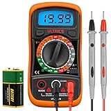 ULTRICS Multimetro Digitale, Professionale Amperometro Voltmetro Ohmmetro, Mini Portatile Multimeter Elettrico Amp Ohm Volt DC/AC Corrente Stroomweerstand, Schakeling, Diode, Elektrische Tester